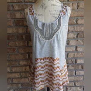 A Common Thread Sleeveless Silk Blend Top.